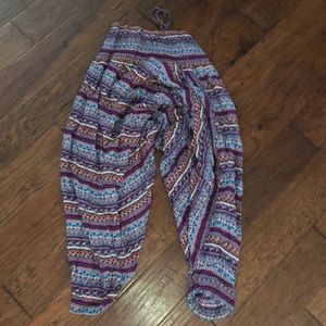 Boho stretch waist genie pants